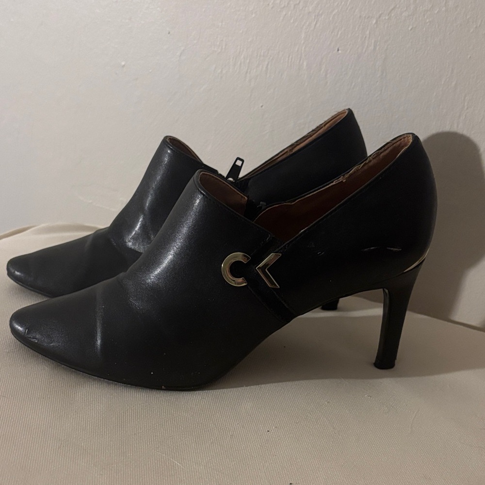 Calvin Klein Black Leather Heels